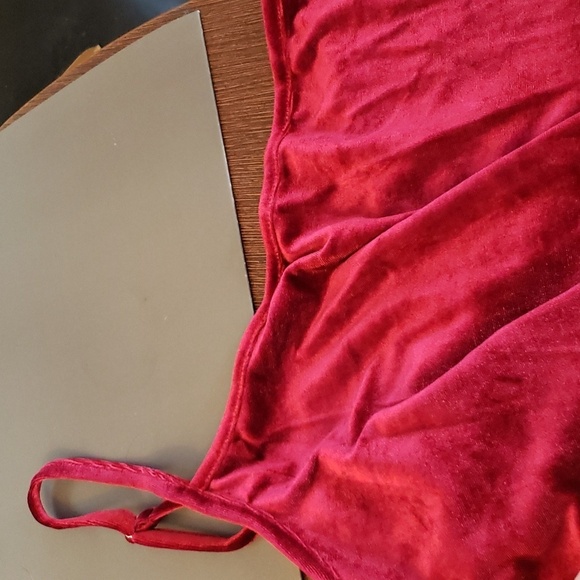 TINSTREE One Shoulder Velvet Bodycon Ruched Cocktail Party Dress Wine Red Size M - Picture 9 of 13